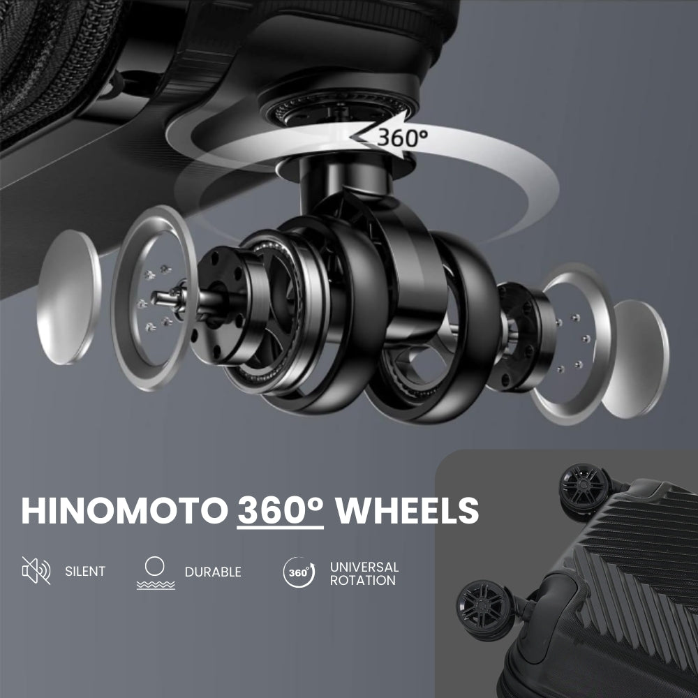 Fagoza Hardshell Luggage Set: 3-Piece Spinner Suitcases