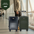Fagoza Hardside Carry-On Luggage with Front Pocket, Black Fagoza