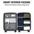 Fagoza Hardside Carry-On Luggage with Front Pocket, Black Fagoza