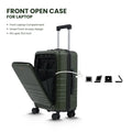Fagoza Hardside Carry-On Luggage with Front Pocket, Black Fagoza