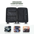 Fagoza Hardside Carry-On Luggage with Front Pocket, Black Fagoza