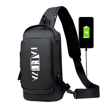 Fagoza Unisex Anti Theft Large-capacity Sling Bag With USB Charging