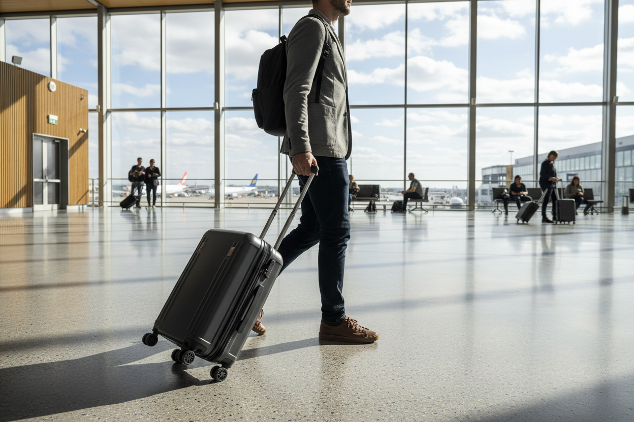 carry on luggage in use 